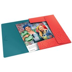 Urban Chic gummimapp. P.P. 3 klaffar. DIN A4, röd