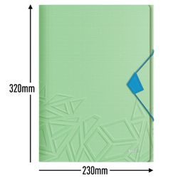 Urban Chic gummimapp. P.P. 3 klaffar. DIN A4, grön
