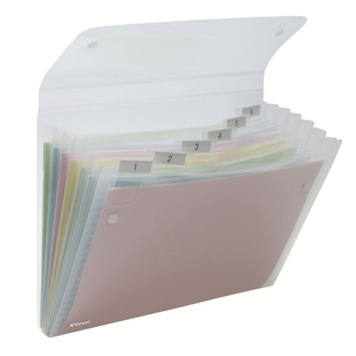 Rexel ICE Balgenmappe 6 Fächer DIN A4, transparent