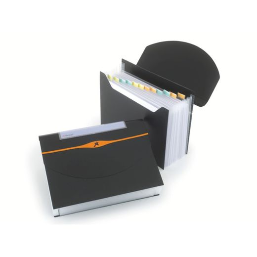REXEL Optima Balgenmappe 13 Fächer, schwarz