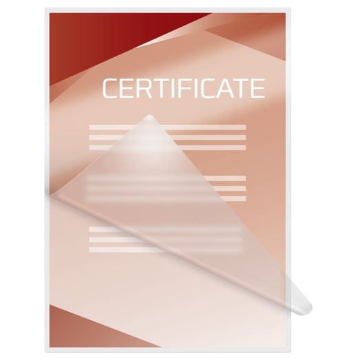 Brieftaschen GBC DIN A4 selbstklebend (216X303) 2X75 mic. (Kasten 25)