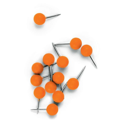 NOBO push pins voor borden (100), oranje