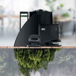 Sortownik tekturowych zakładek Leitz Recycle 12. W 100% nadaje się do recyklingu. DIN A4, czarny