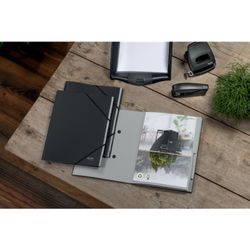 Sortownik tekturowych zakładek Leitz Recycle 12. W 100% nadaje się do recyklingu. DIN A4, czarny