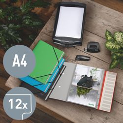Trieur de carton Leitz Recycle à 12 onglets. 100% recyclable. DIN A4, rouge