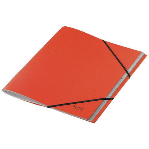 Leitz Recycle kartonnen sorteerder met 12 tabbladen. 100% recyclebaar. DIN A4, rood