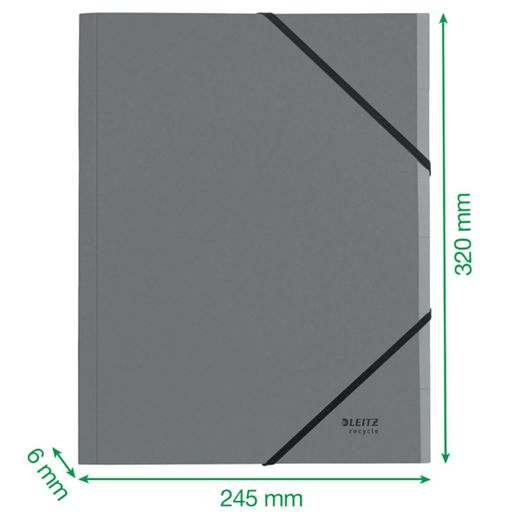 Trieur à 6 onglets en carton Leitz Recycle. 100% recyclable. DIN A4, bleu
