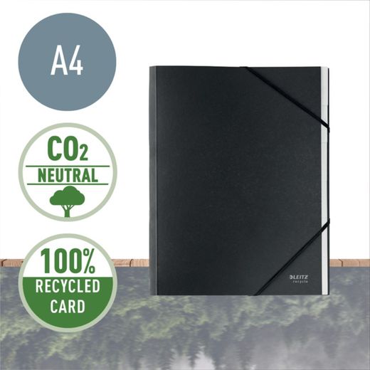 Leitz Recycle 6-tab kartonnen sorteerder. 100% recyclebaar. DIN A4, zwart