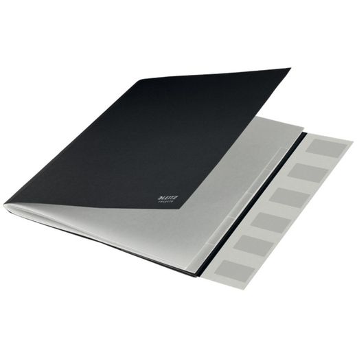 Leitz Recycle 6-tab kartonnen sorteerder. 100% recyclebaar. DIN A4, zwart