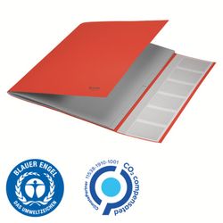Trieur à 6 onglets en carton Leitz Recycle. 100% recyclable. DIN A4, rouge