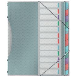 Clasificador Esselte Colour'Breeze PP. Con 12 separadores con índice, multicolor