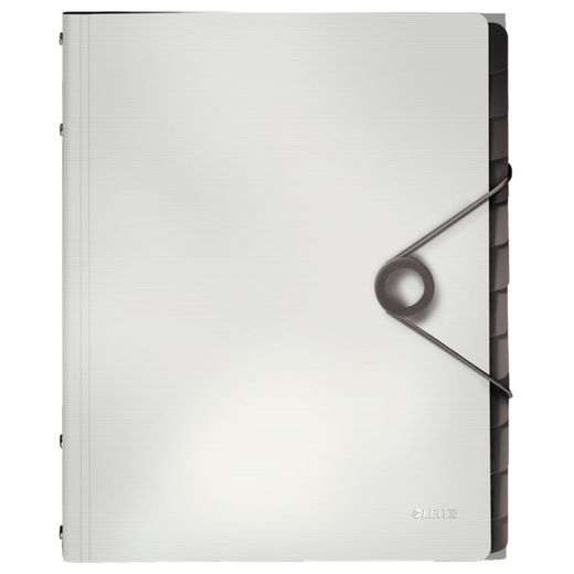 Classificatore solido. PP 12 divisori. DIN A4, bianco