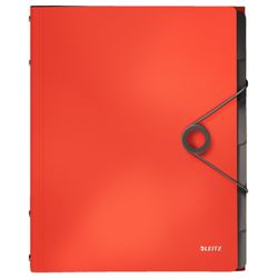 Clasificador Solid. PP. 6 separadores. DIN A4, rojo