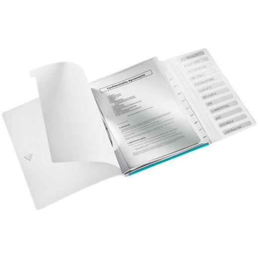 Classificatore WOW. PP 12 divisori. DIN A4, turchese