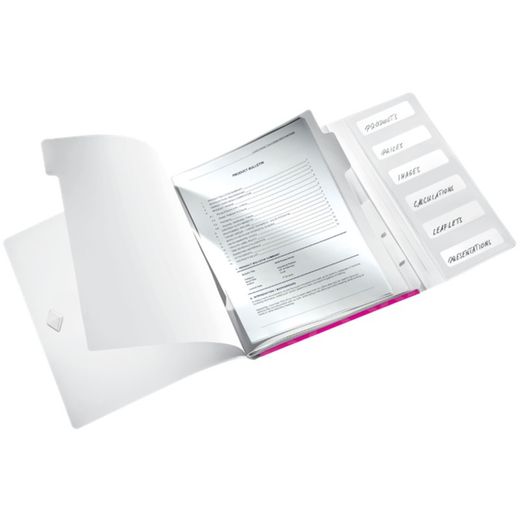 Classificatore WOW. PP 6 divisori. DIN A4, fucsia