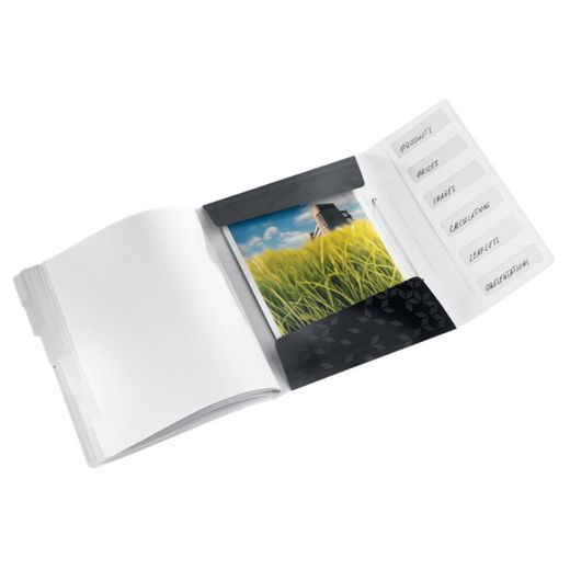 Classificatore WOW. PP 6 divisori. DIN A4, nero