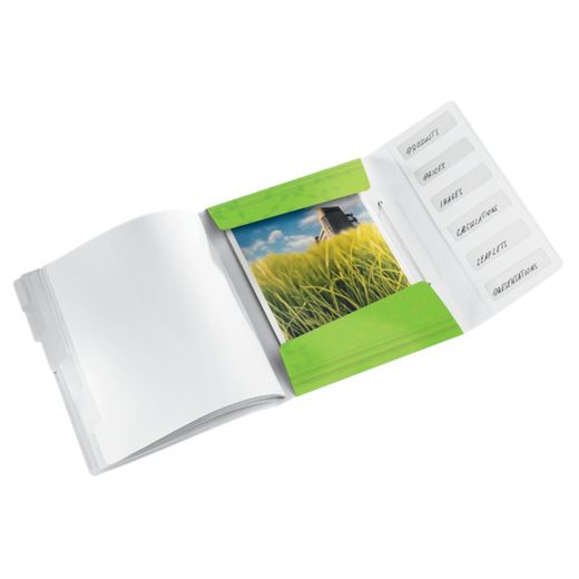 Classificatore WOW. PP 6 divisori. DIN A4, verde