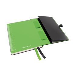 Quaderno Leitz completo con copertina rigida, 80 fogli, 5 griglie, DIN A6, nero