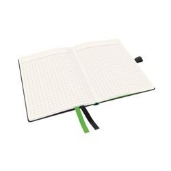 Quaderno Leitz completo con copertina rigida, 80 fogli, 5 griglie, DIN A6, nero