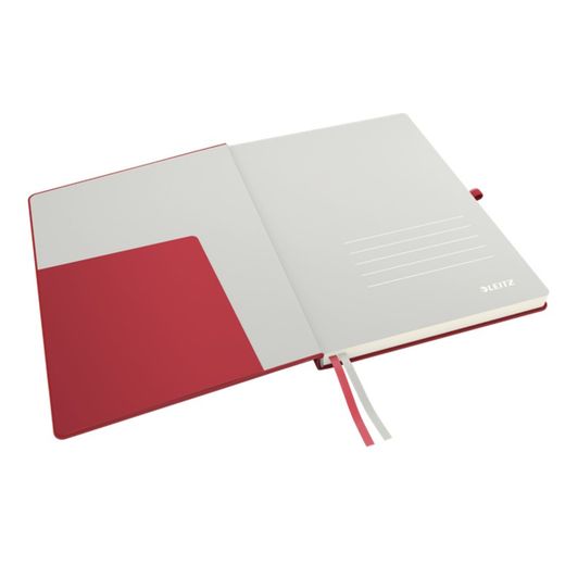 Leitz Complete Hard Cover Notebook, 80 Sheets Horizontal Ruled, DIN A4, Red