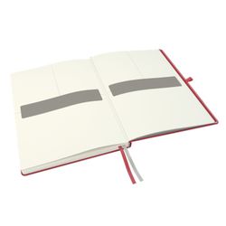 Leitz Complete Hard Cover Notebook, 80 Sheets Horizontal Ruled, DIN A4, Red