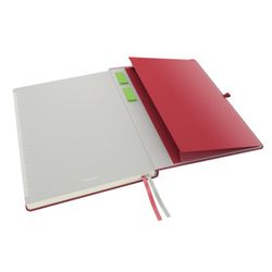 Leitz Complete Hard Cover Notebook, 80 Sheets Horizontal Ruled, DIN A4, Red
