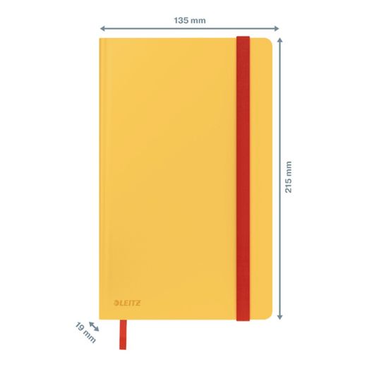 Quaderno Leitz Cozy con copertina rigida, 80 fogli, quadrato, DIN A5, giallo