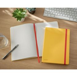 Leitz Cozy hardcover notesbog, 80 ark, firkantet, DIN B5, gul