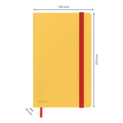 Leitz Cozy hardcover notebook, 80 sheets, horizontally ruled, DIN A5, yellow