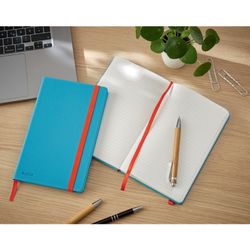 Quaderno Leitz Cozy con copertina rigida, 80 fogli, righe orizzontali, DIN A5, blu