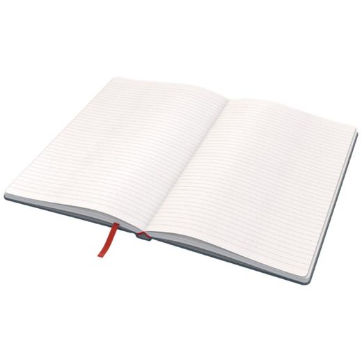 Leitz Cozy hard cover notebook, 80 sheets, horizontal ruled, DIN A5, gray