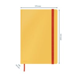 Leitz Cozy Hard Cover Notebook, 80 sheets, horizontal ruled, DIN B5, yellow