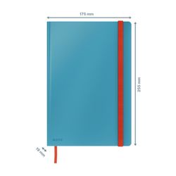 Leitz Cosy Hardcover-Notizbuch, 80 Blatt, quer liniert, DIN B5, blau