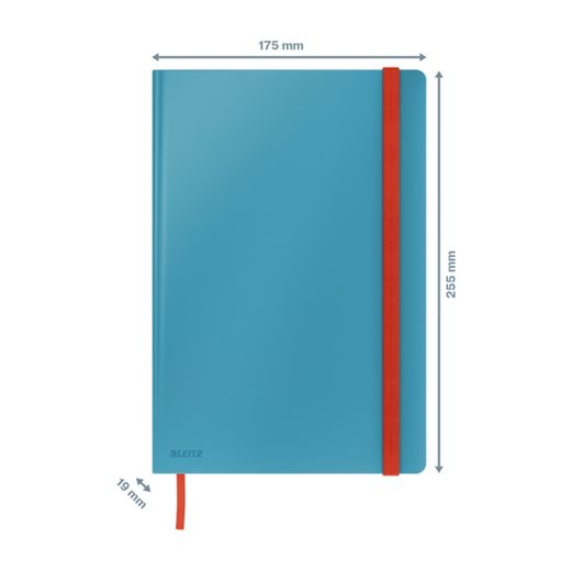 Leitz Cosy Hardcover-Notizbuch, 80 Blatt, quer liniert, DIN B5, blau