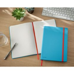Leitz Cosy Hardcover-Notizbuch, 80 Blatt, quer liniert, DIN B5, blau