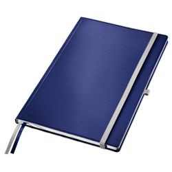 Cuaderno con tapas duras Leitz Style, 80 hojas rayado horizontal, DIN A4, azul titán