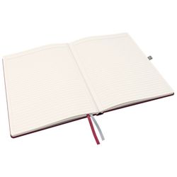 Leitz Style Hard Cover Notebook, 80 Sheets Horizontal Ruled, DIN A4, Garnet Red