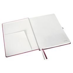 Leitz Style Hard Cover Notebook, 80 Sheets Horizontal Ruled, DIN A4, Garnet Red