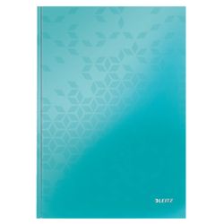 Cuaderno con tapas duras Leitz WOW, 80 hojas cuadriculado 5, DIN A4, turquesa
