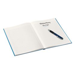 Leitz WOW Hard Cover Notebook, 80 Sheets, 5 Grid, DIN A5, Blue