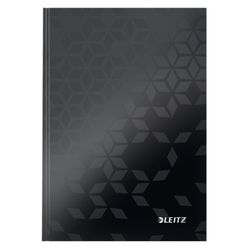 Cuaderno con tapas duras Leitz WOW, 80 hojas cuadriculado 5, DIN A5, negro