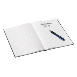 Leitz WOW Hard Cover Notebook, 80 Sheets Horizontal Ruled, DIN A4, Black
