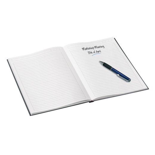 Leitz WOW Hard Cover Notebook, 80 Sheets Horizontal Ruled, DIN A4, Black