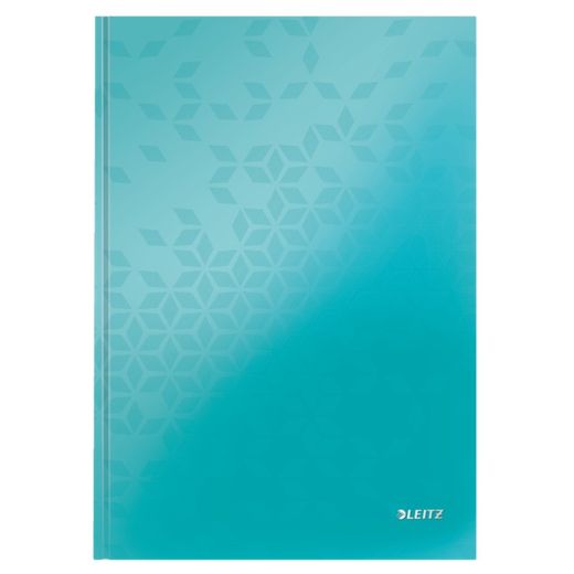 Leitz WOW Hard Cover Notesbog, 80 ark vandret lineal, DIN A4, turkis
