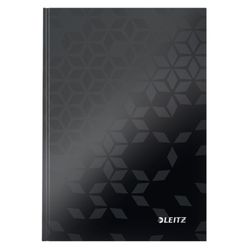 Cuaderno con tapas duras Leitz WOW, 80 hojas rayado horizontal,DIN A5, negro