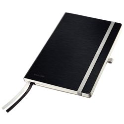 Cuaderno con tapas flexibles Leitz Style, 80 hojas cuadriculado 5, DIN A5, negro satinado