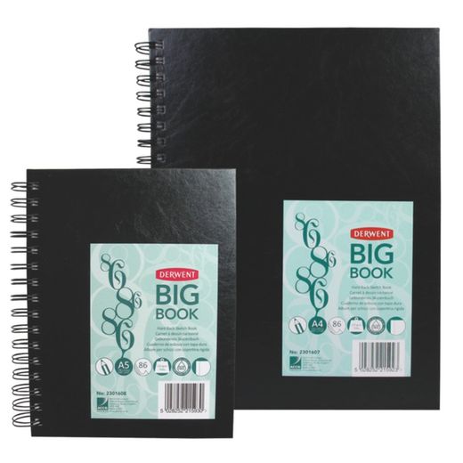 Caderno de desenho Derwent Big Book A5, 86 folhas 110 grs