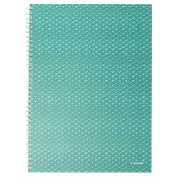 Cuaderno wiro con tapas de cartón Colour'Breeze A4, con pauta rayada, verde