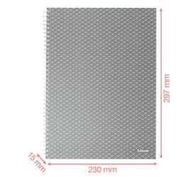 Wire notebook with Colour'Breeze A4 cardboard covers, lined, green