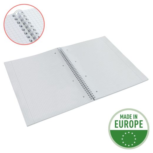 Quaderno a filo con copertine in cartoncino Colour'Breeze A4, quadrato, verde